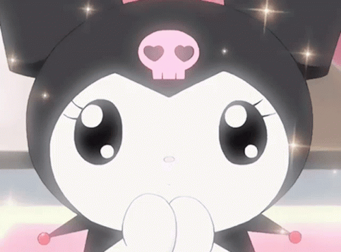 Cartoon Character Sitting With Coffee And Heart Flower GIF