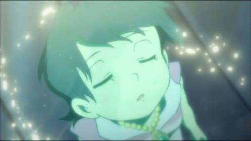 Cartoon Character Sleeping With Necklace GIF