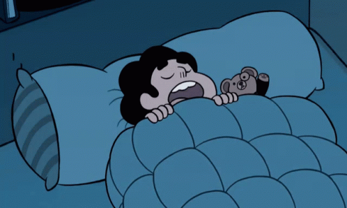 Cartoon Character Sleeping With Teddy Bear