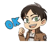 Cartoon Character Smiling and Fist Pumping Ok