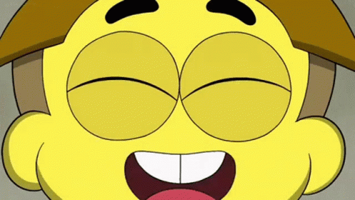 Cartoon Character Smiling Close Up