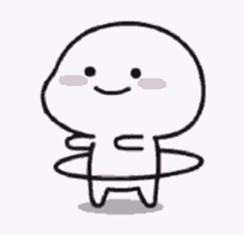 Cartoon Character Smiling In Circle GIF