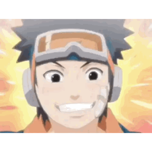 Cartoon Character Smiling in Helmet and Goggles