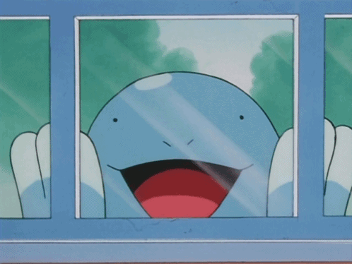 Cartoon Character Smiling Out Window