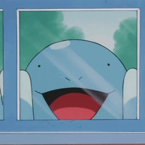 Cartoon Character Smiling Out Window
