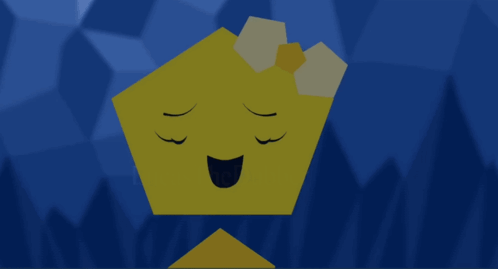 Cartoon Character Smiling with Bow