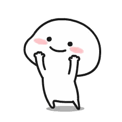 Cartoon Character Smiling with Hands Up