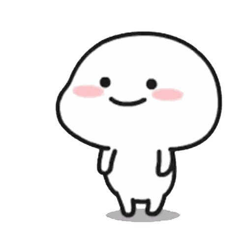Cartoon Character Smiling with Pink Cheek