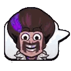 Cartoon Character Smiling with Speech Bubble