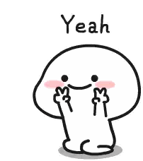 Cartoon Character Smiling Yeah