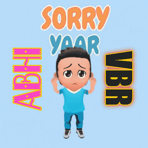 Cartoon Character Sorry Yaar