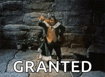 Cartoon Character Standing Before Brick Wall Grant