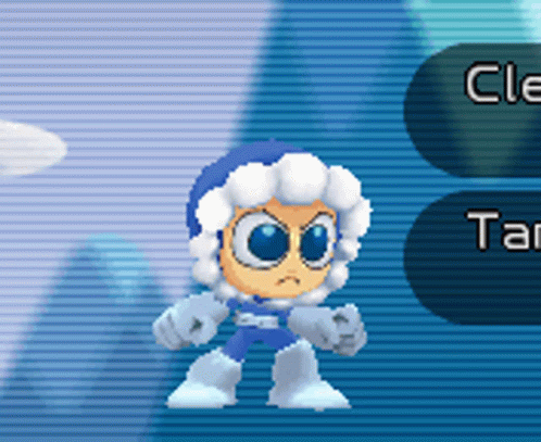 Cartoon Character Standing Before Clear Screen