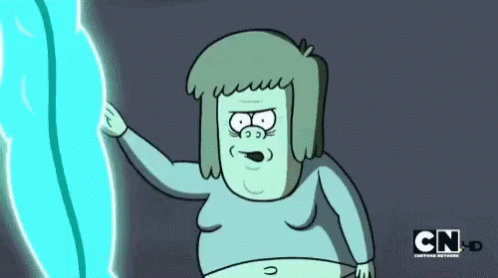 Cartoon Character Standing Before Lightning