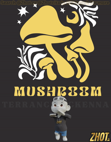 Cartoon Character Standing Before Mushroom Poster