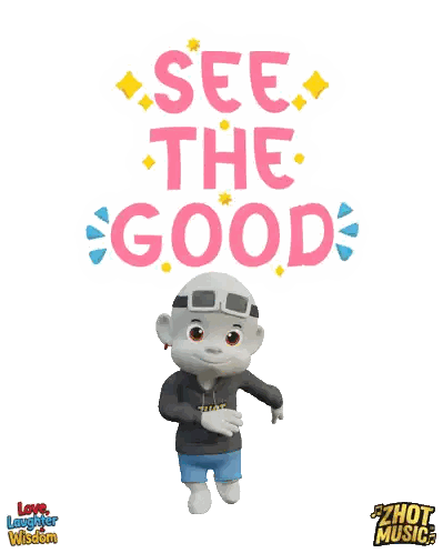 Cartoon Character Standing Before See The Good Sign