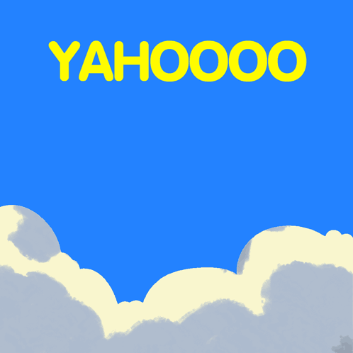 Cartoon Character Standing In Clouds Yahoo GIF