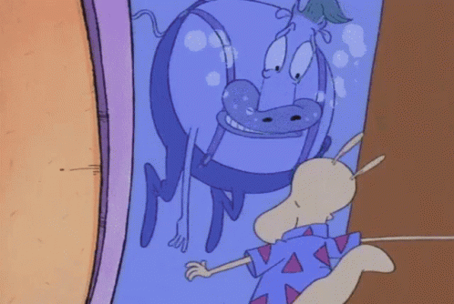Cartoon Character Standing In Doorway GIF