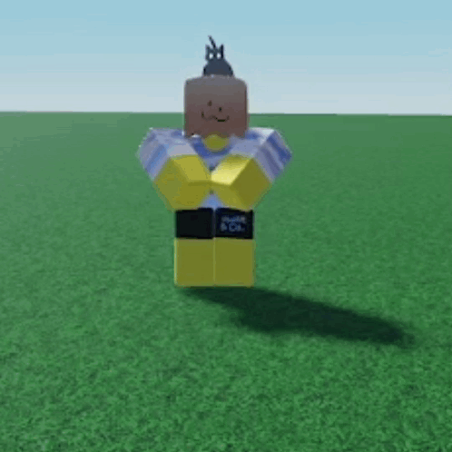 Cartoon Character Standing in Field of Grass