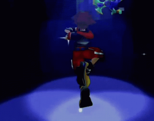 Cartoon Character Standing In Front Of A Star GIF