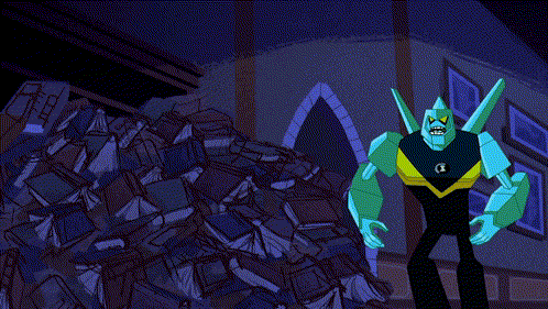 Cartoon Character Standing in Front of Boxes