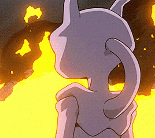 Cartoon Character Standing in Front of Fire