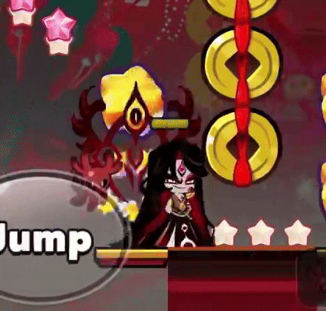 Cartoon Character Standing in Front of Jump Sign