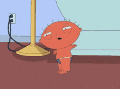 Cartoon Character Standing in Front of Lamp