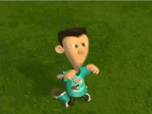 Cartoon Character Standing In Grass Smiling GIF