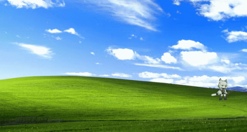 Cartoon Character Standing in Green Field