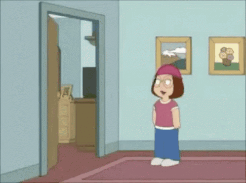 Cartoon Character Standing in Room