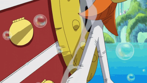 Cartoon Character Standing In Water With Bubbles GIF