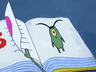 Cartoon Character Standing on Book with 5