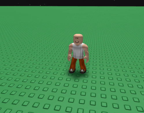 Cartoon Character Standing on Green Grid