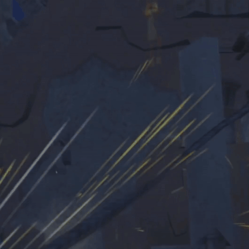 Cartoon Character Standing on Railing in Dark Cave