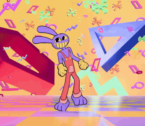 Cartoon Character Standing Yellow Background