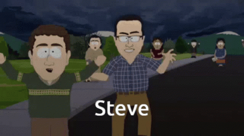 Cartoon Character Steve on Shirt