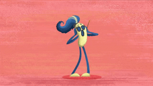 Cartoon Character Then He Goes to School