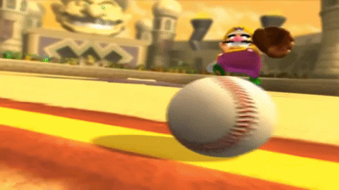 Cartoon Character Throwing Baseball With Glove