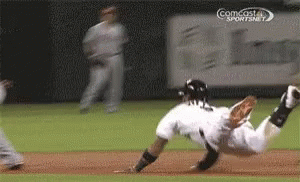 Cartoon Character Throwing Baseball With Glove GIF