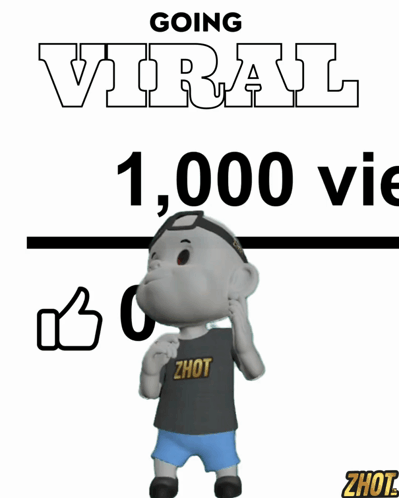 Cartoon Character Thumbs Up Going Viral