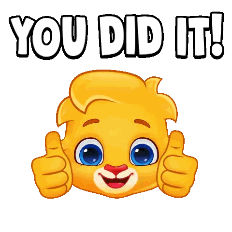 Cartoon Character Thumbs Up Saying You Did It