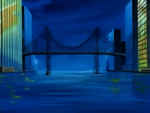 Cartoon Character Walking on Icicle Bridge