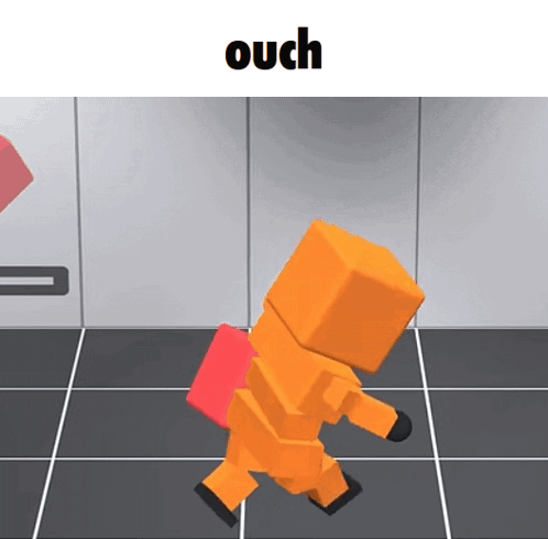 Cartoon Character Walking Ouch