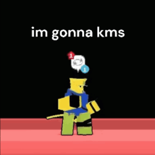 Cartoon Character Walking With Gonna KMS
