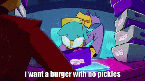 Cartoon Character Wants Burger Without Pickles