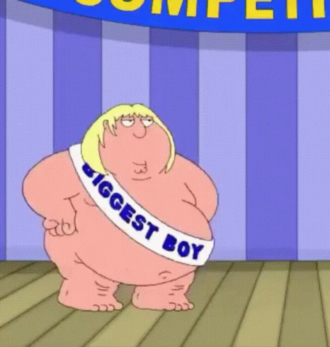 Cartoon Character Wearing Biggest Boy Sash