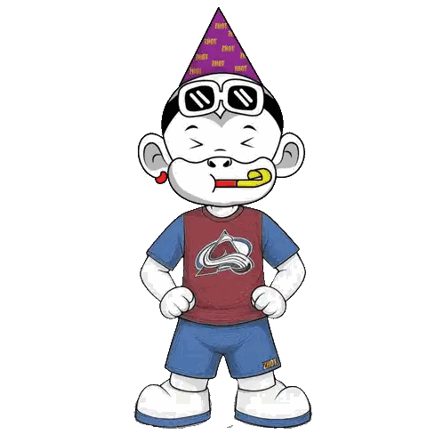 Cartoon Character Wearing Colorado Avalanche Shirt