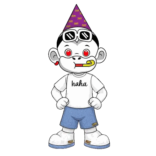 Cartoon Character Wearing Haha Shirt