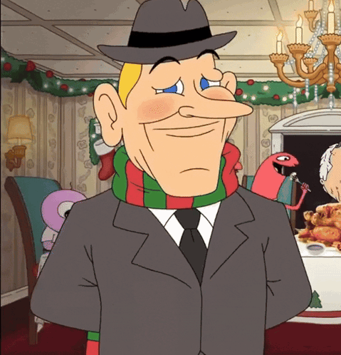 Cartoon Character Wearing Hat And Tie GIF
